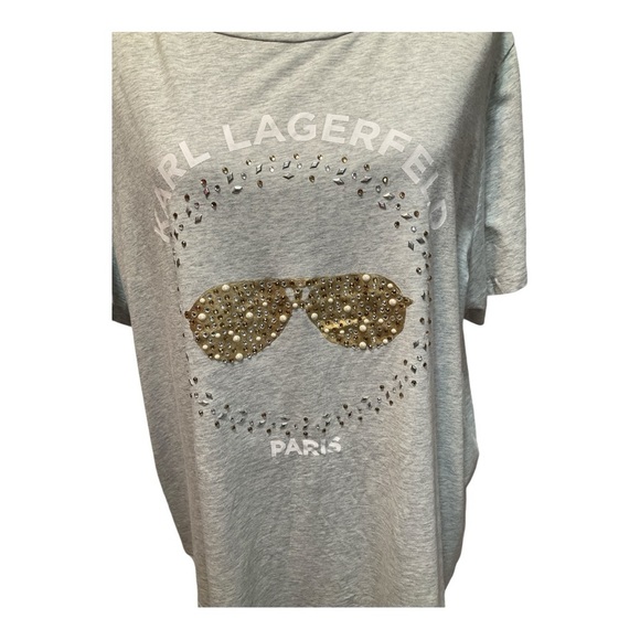 Karl Lagerfeld Paris Graphic Tee Ladies Size 2X - Picture 5 of 9